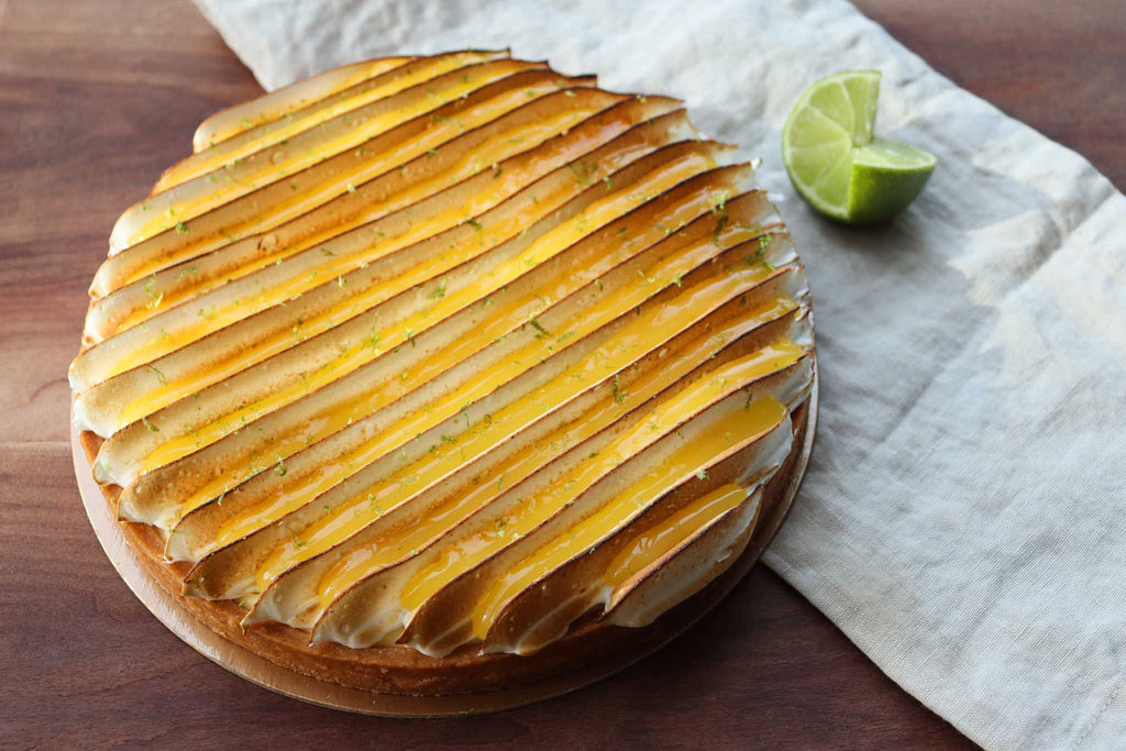 Tarte lime yuzu meringuée 6-8 personnes